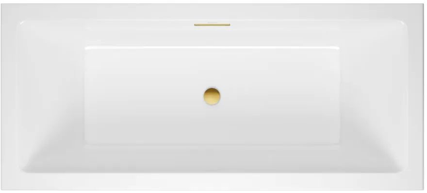 Set Rechteckige Badewanne Excellent Heaven Slim WAEX.HEV16WHS, Badewannensiphon Excellent Flow ARIN.FLOW.GL