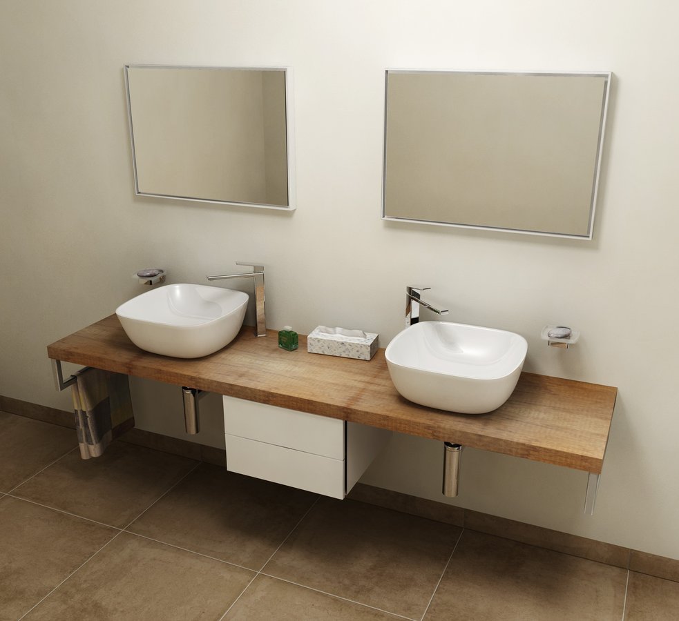 Sapho Avice Arbeitsplatte 200x49.5 cm graphit-holz AV208