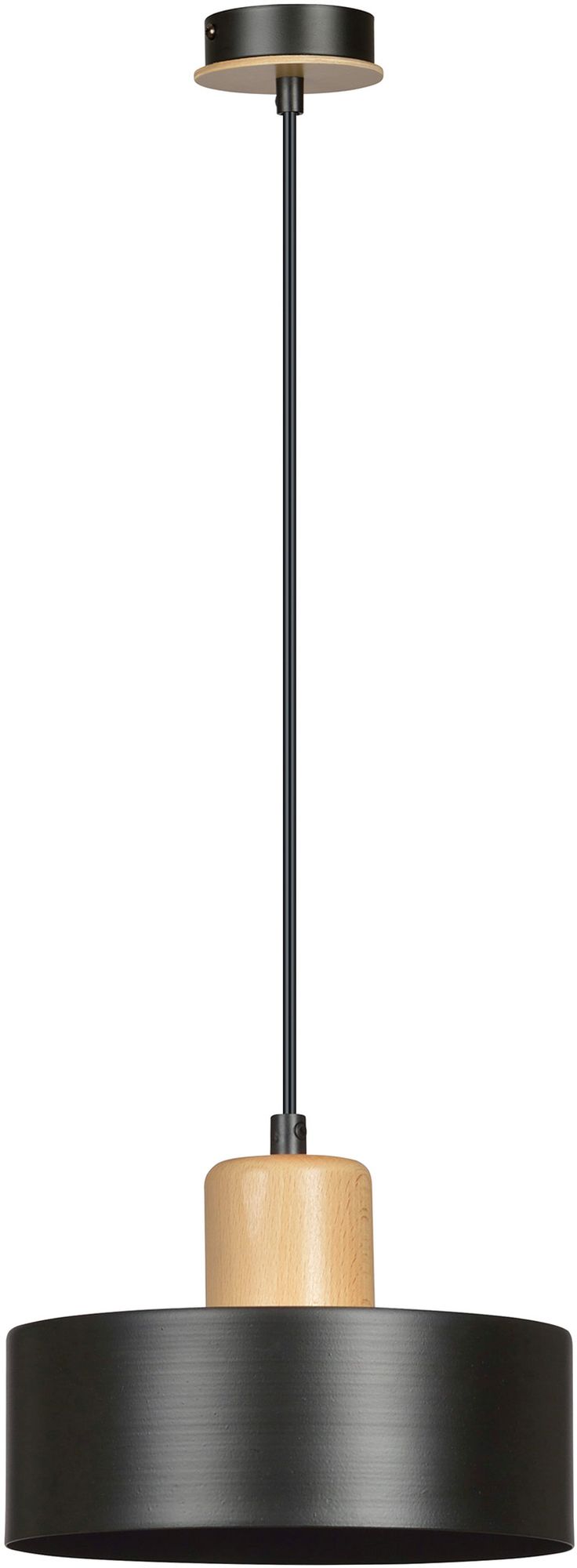 Emibig Torin Pendelleuchte 1x15 W schwarz-holz 1046/1