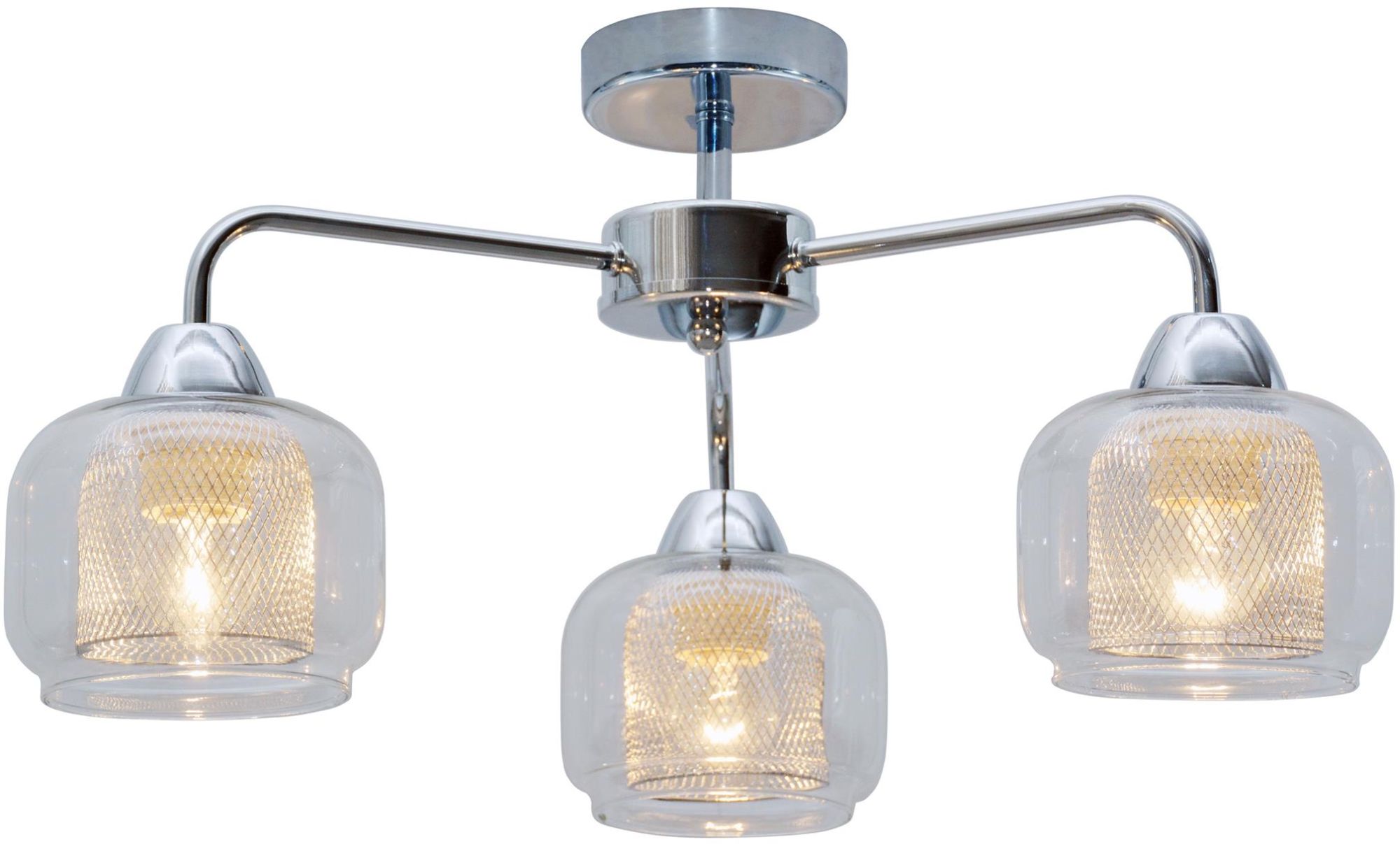 Candellux Ray Deckenlampe 3x40 W chrom-transparent 33-67081