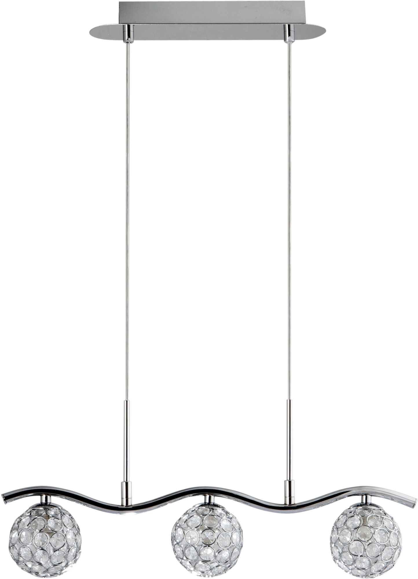Candellux Starlet Pendelleuchte 3x40 W chrom-transparent 33-85743
