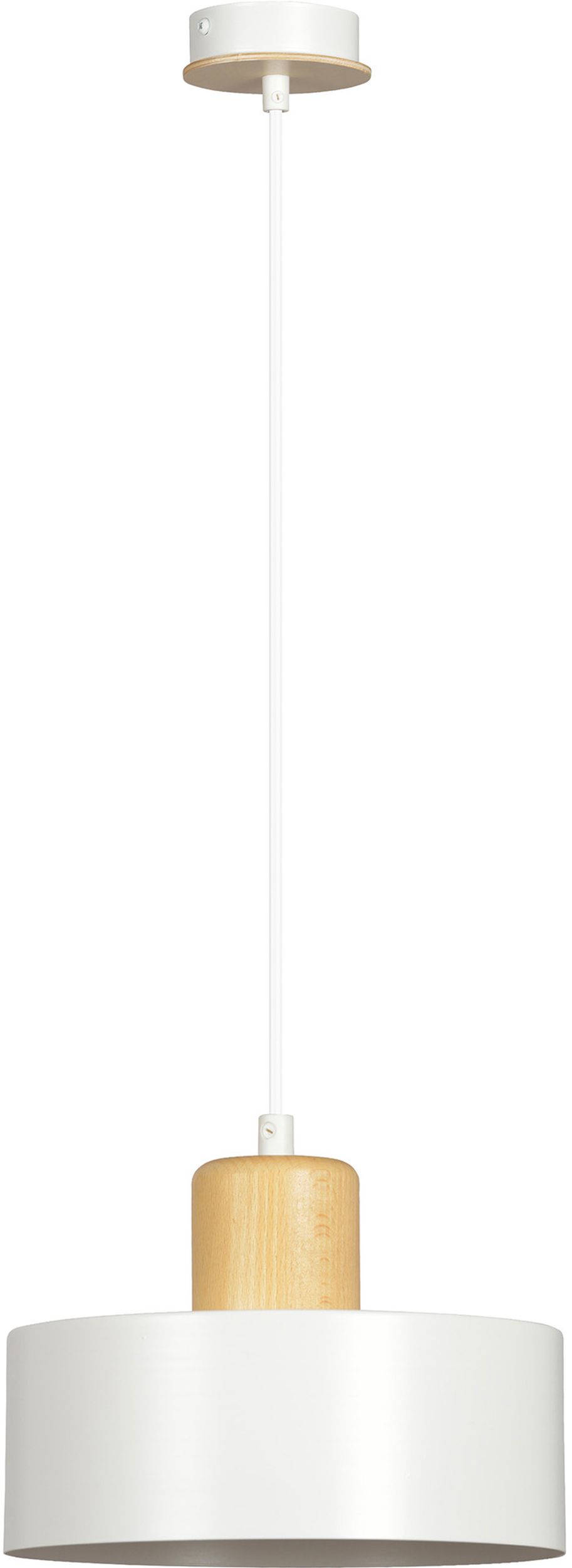 Emibig Torin Pendelleuchte 1x15 W weiß-holz 1047/1