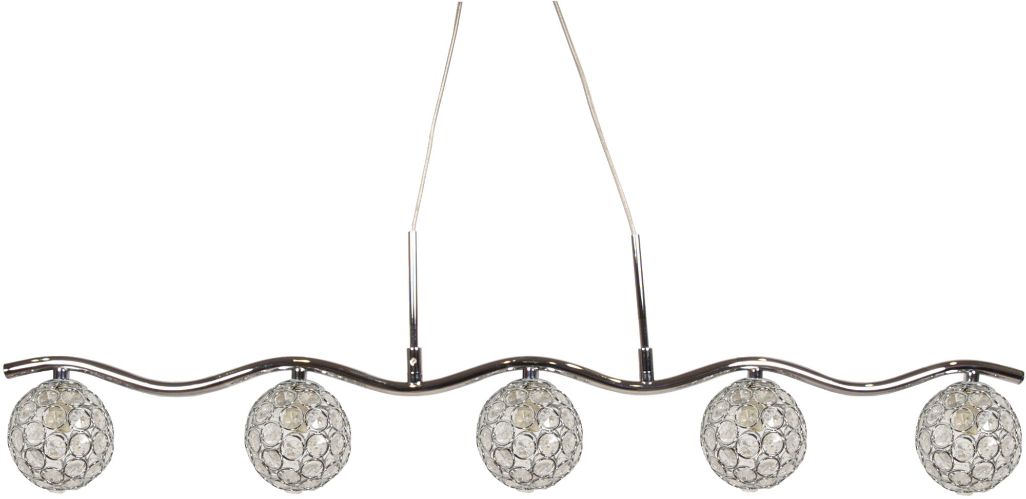 Candellux Starlet Pendelleuchte 5x40 W chrom-transparent 35-85767