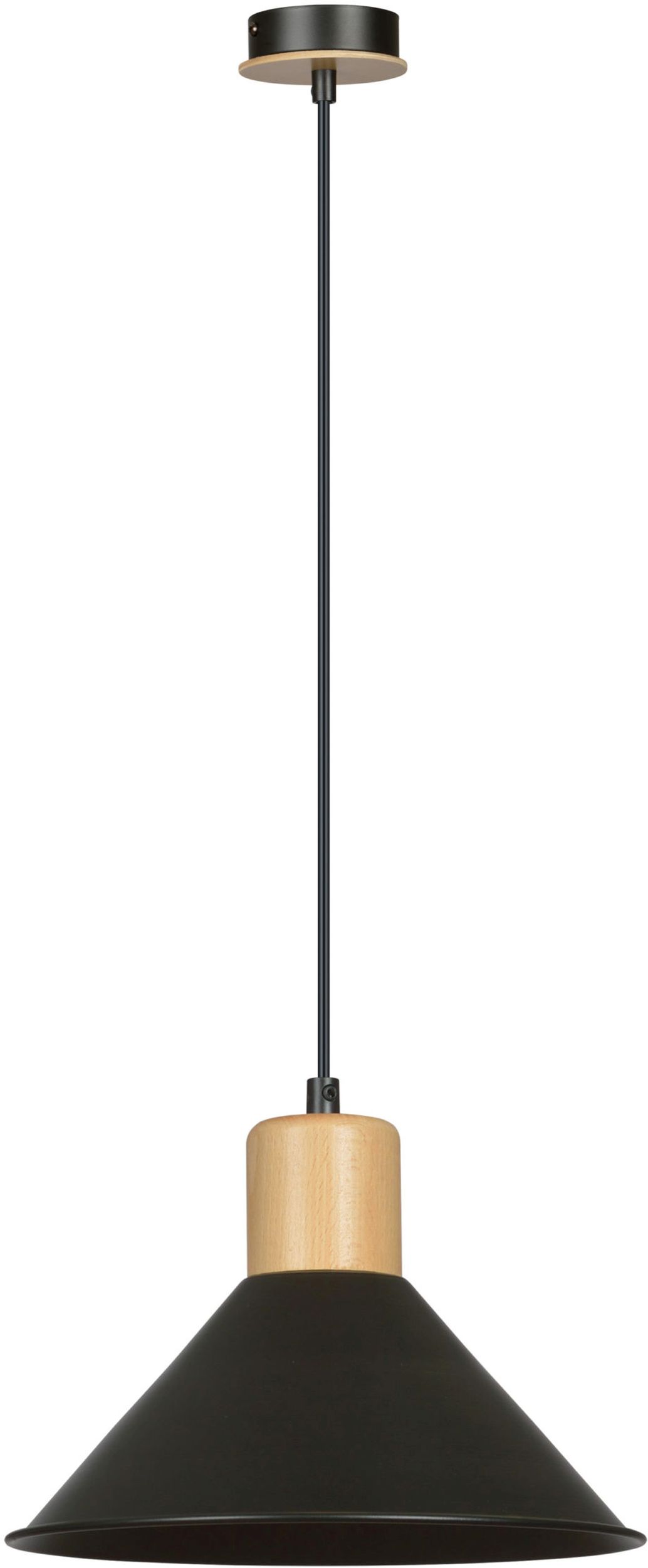 Emibig Rowen Pendelleuchte 1x15 W schwarz-holz 1044/1