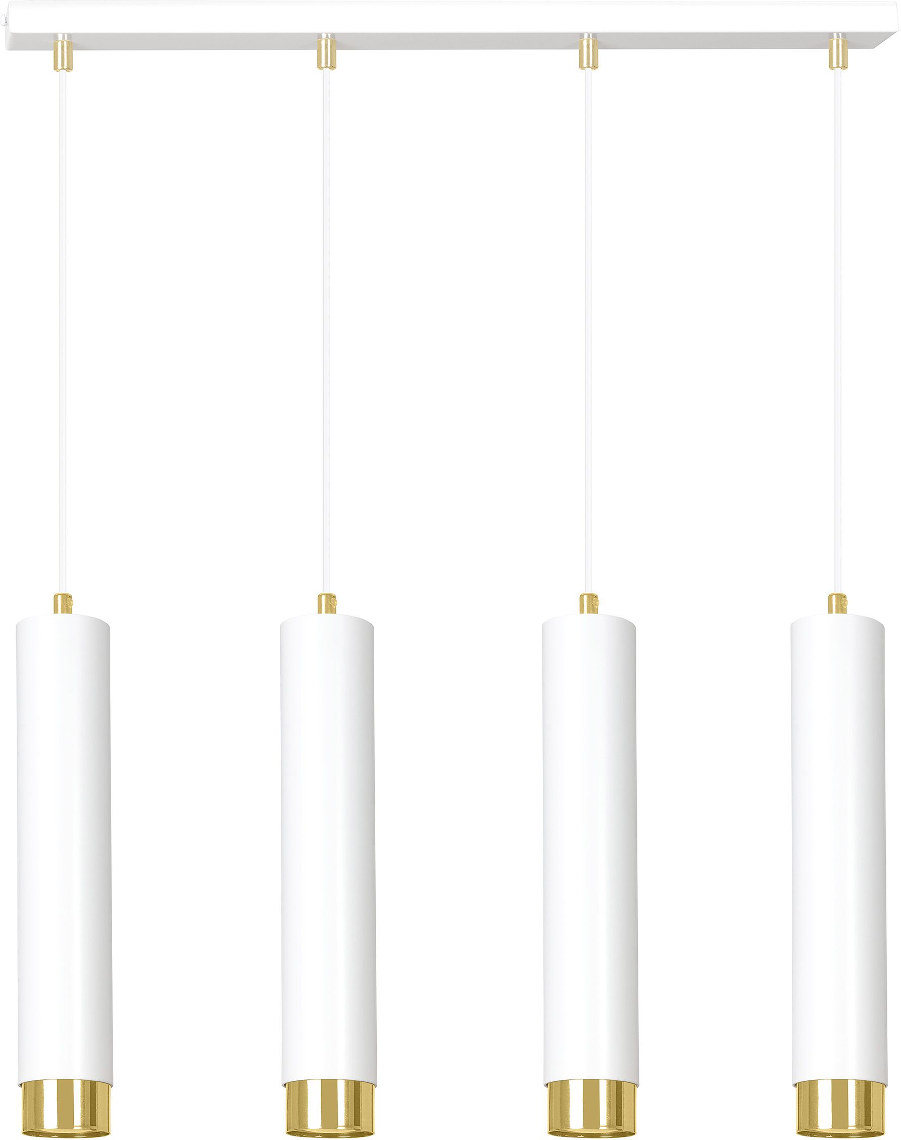 Emibig Kibo Pendelleuchte 4x8 W weiß-gold 642/4