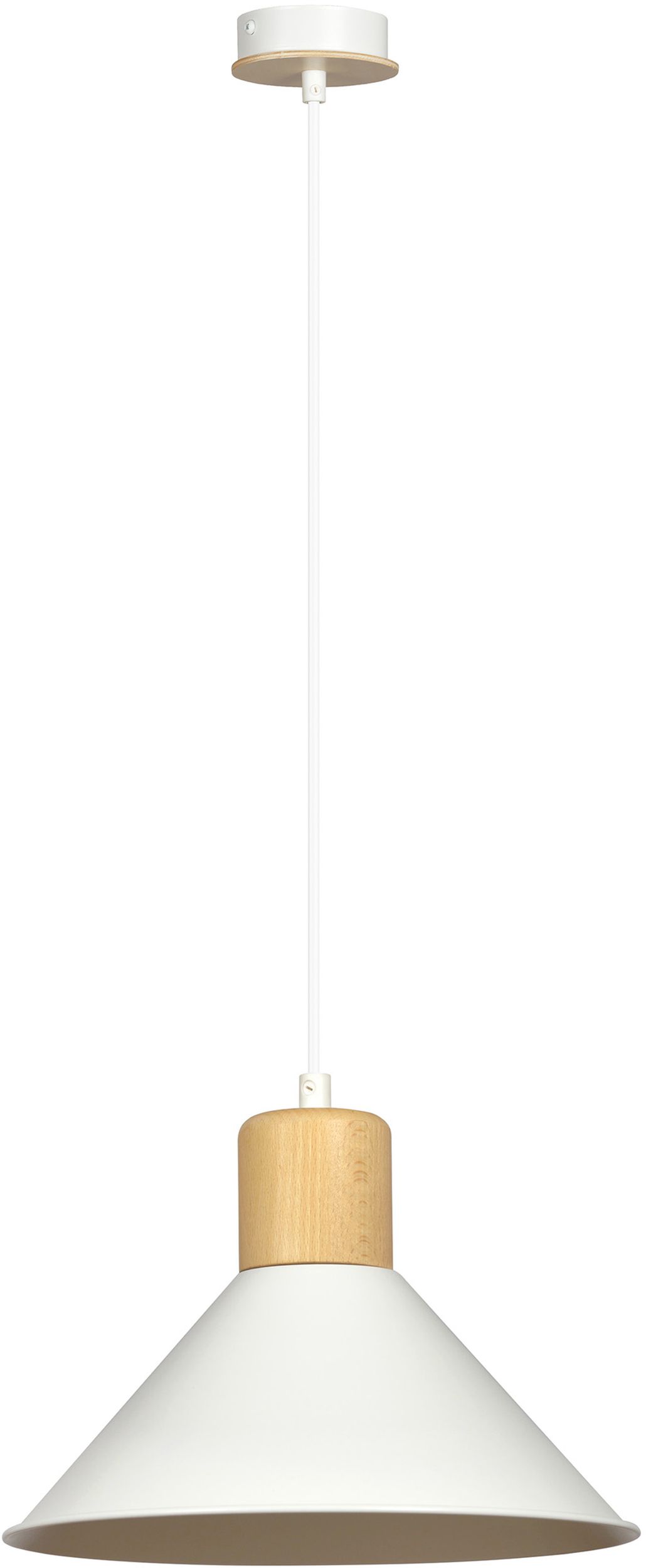 Emibig Rowen Pendelleuchte 1x15 W weiß-holz 1045/1