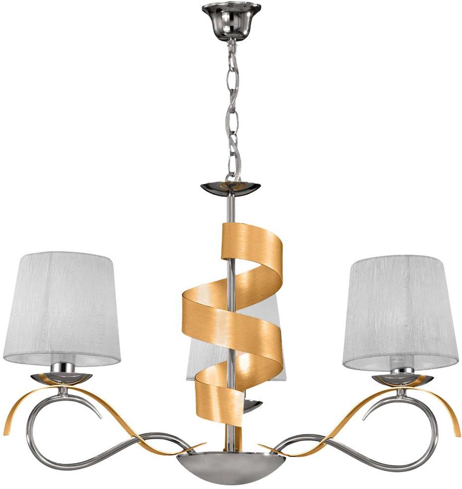 Candellux Denis Pendelleuchte 3x40 W chrom-gold 33-23421