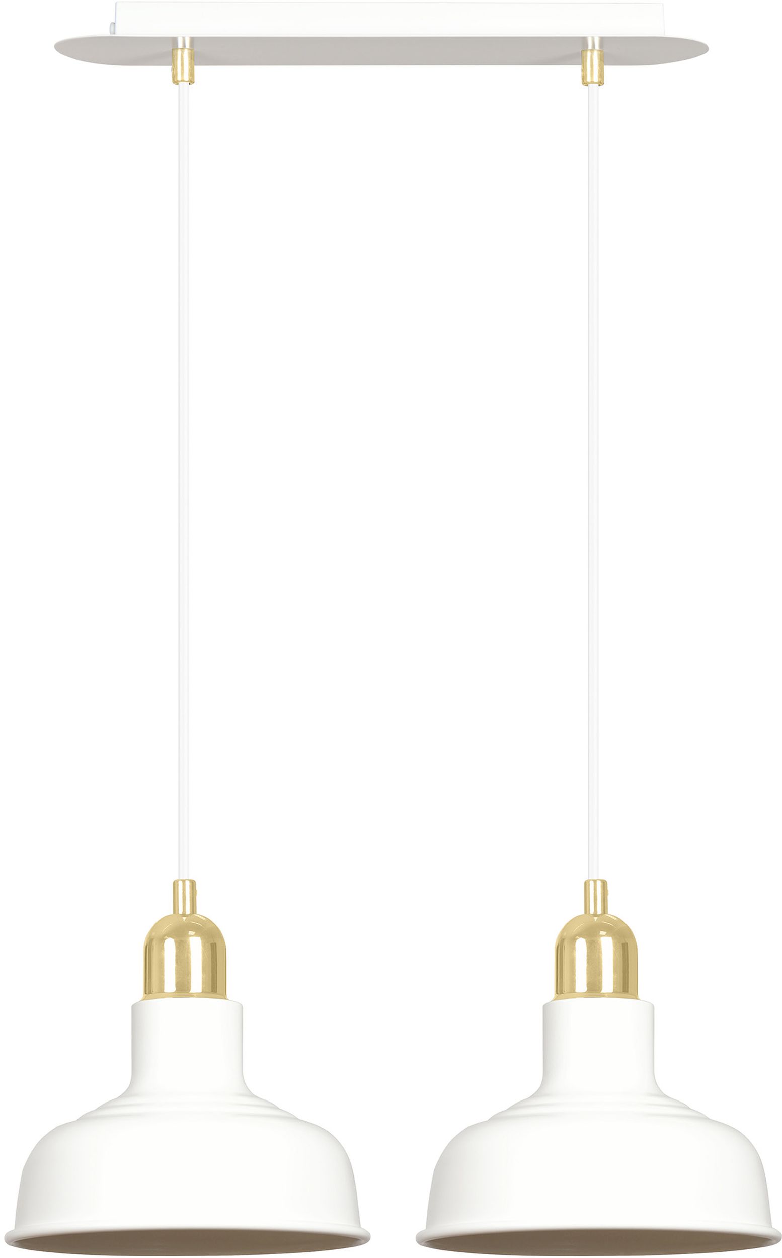 Emibig Ibor Pendelleuchte 2x15 W weiß-gold 1043/2