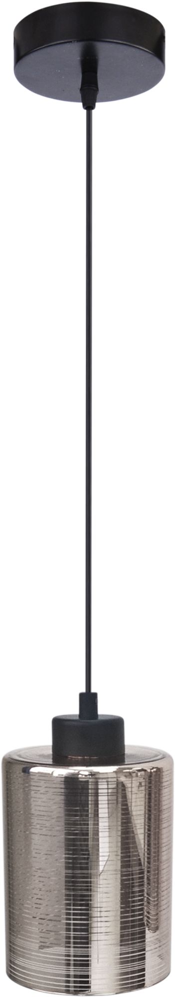 Candellux Cox Pendelleuchte 1x60 W schwarz-chrom 31-53862