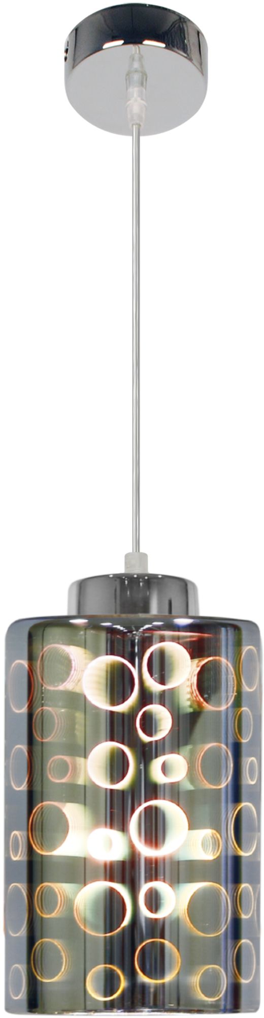 Candellux Nocturno Pendelleuchte 1x40 W chrom-mehrfarbig 31-57686
