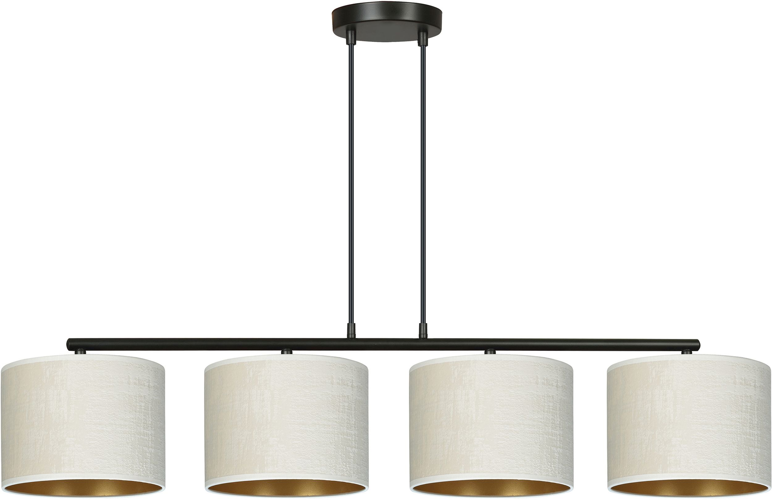 Emibig Hilde Pendelleuchte 4x15 W weiß-schwarz-gold 1052/4