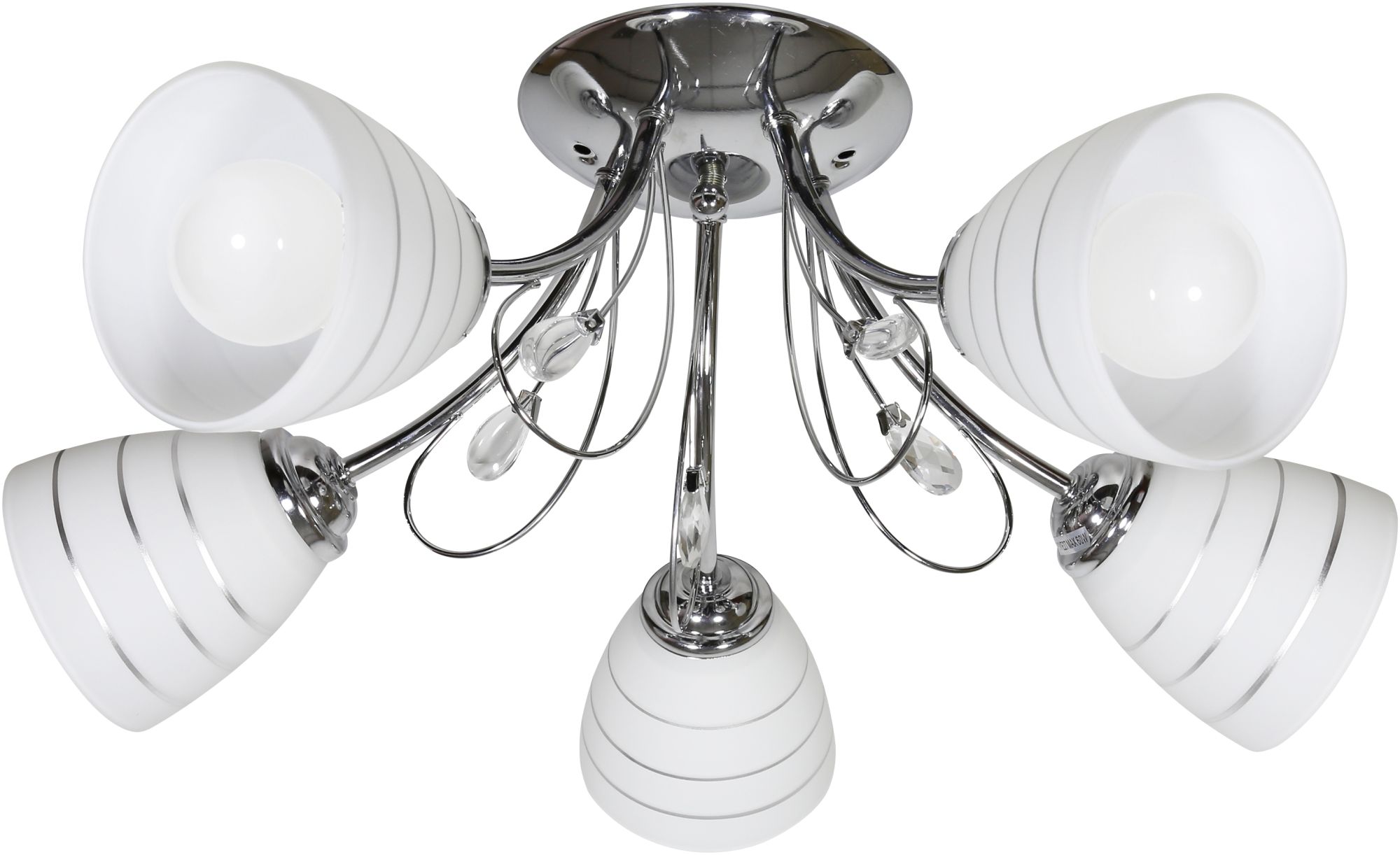 Candellux Simpli Deckenlampe 5x40 W weiß-chrom 35-63854