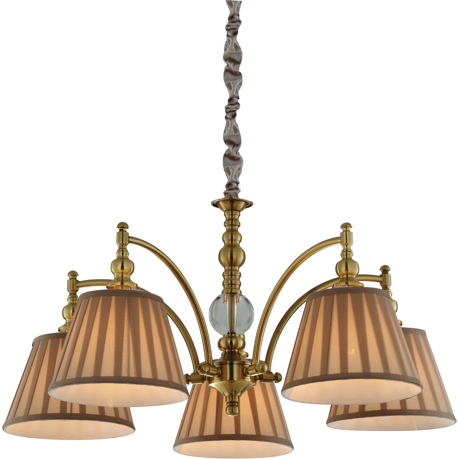 Candellux Austin Pendelleuchte 5x40 W patina-braun 35-13859