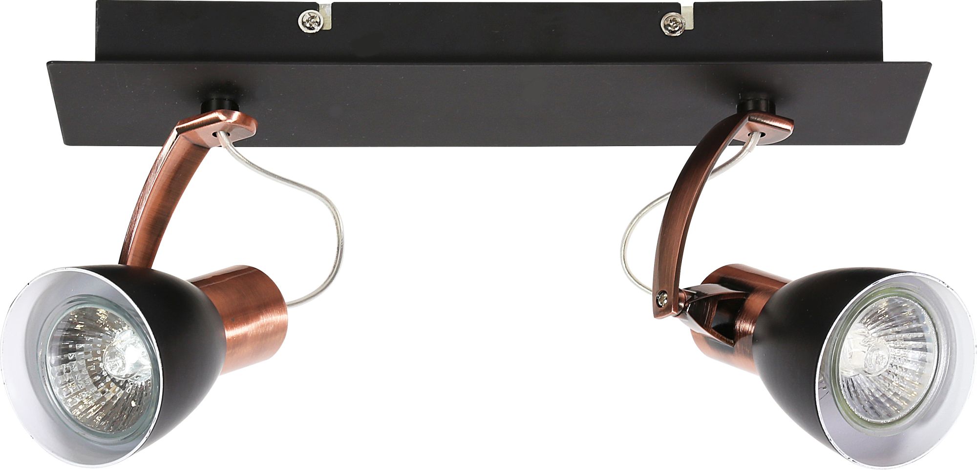 Candellux Markus Deckenlampe 2x50 W schwarz-kupfer 92-37442-M