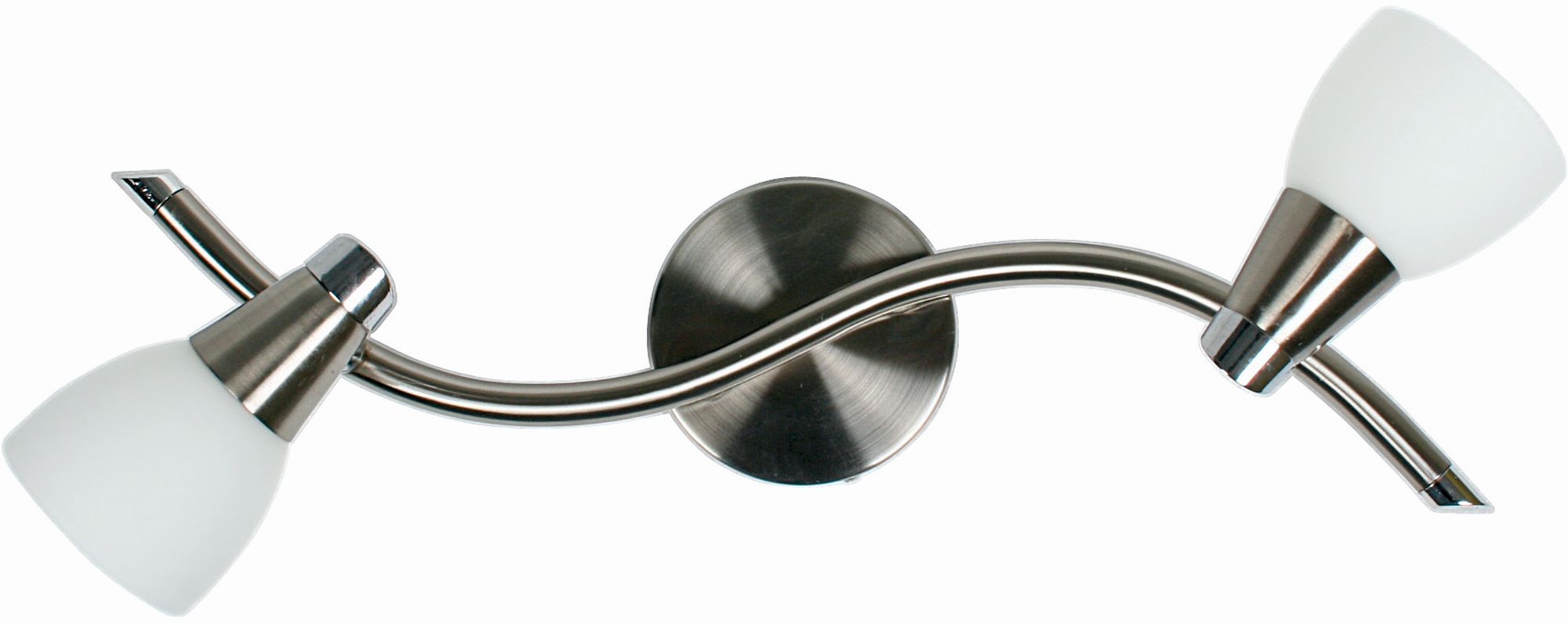 Candellux Selia Deckenlampe 2x40 W weiß-nickel 92-69986