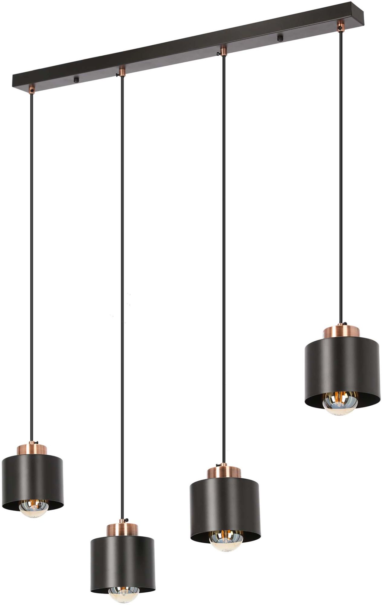 Candellux Olena Pendelleuchte 4x60 W schwarz 34-78131