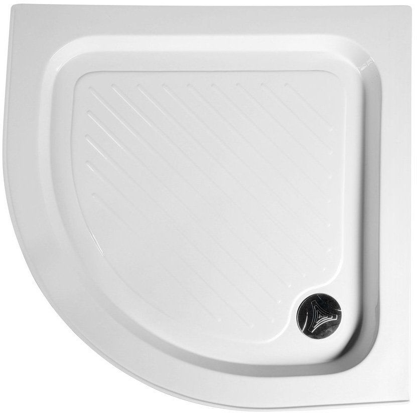 Aqualine Halbrunde Duschwanne 80x80 cm weiß BTTR80