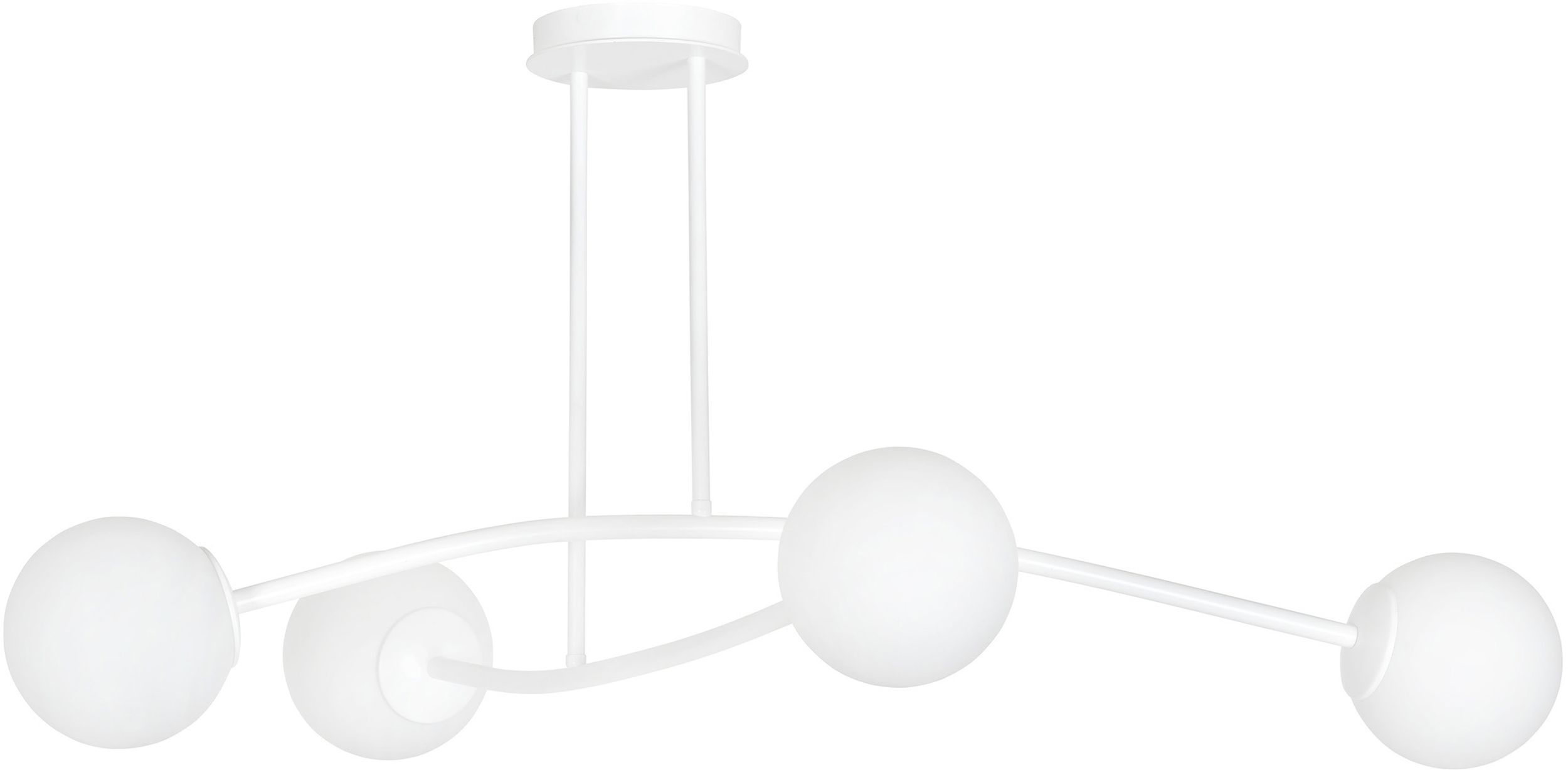 Emibig Halldor Deckenlampe 4x10 W weiß-milchig 1025/4