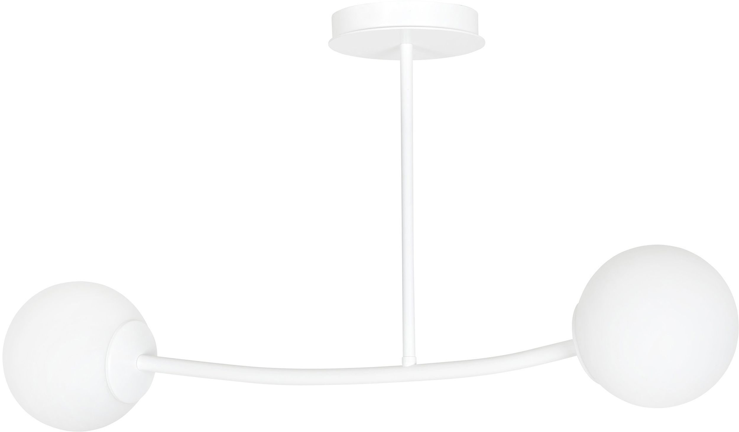 Emibig Halldor Deckenlampe 2x10 W weiß-milchig 1025/2