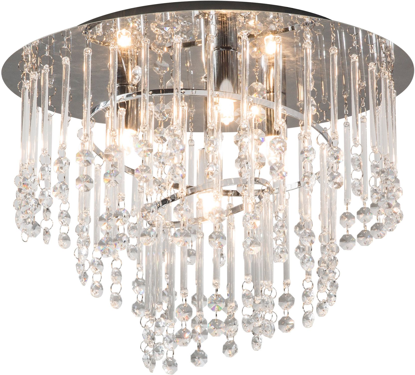 Zuma Line Terre Deckenlampe 4x25 W chrom-silber-kristall 19154M