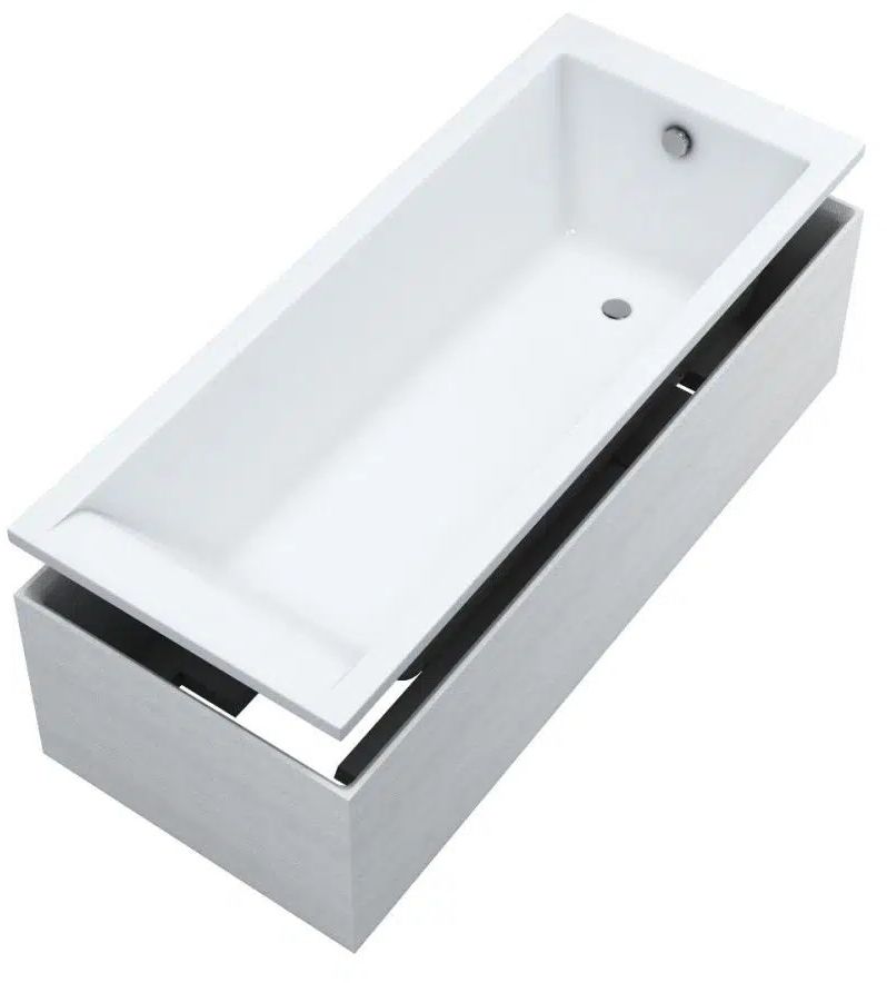 Schedpol Ferra Set Badewanne mit Siphon und Träger 160x70 cm 3.532/NO-9.114