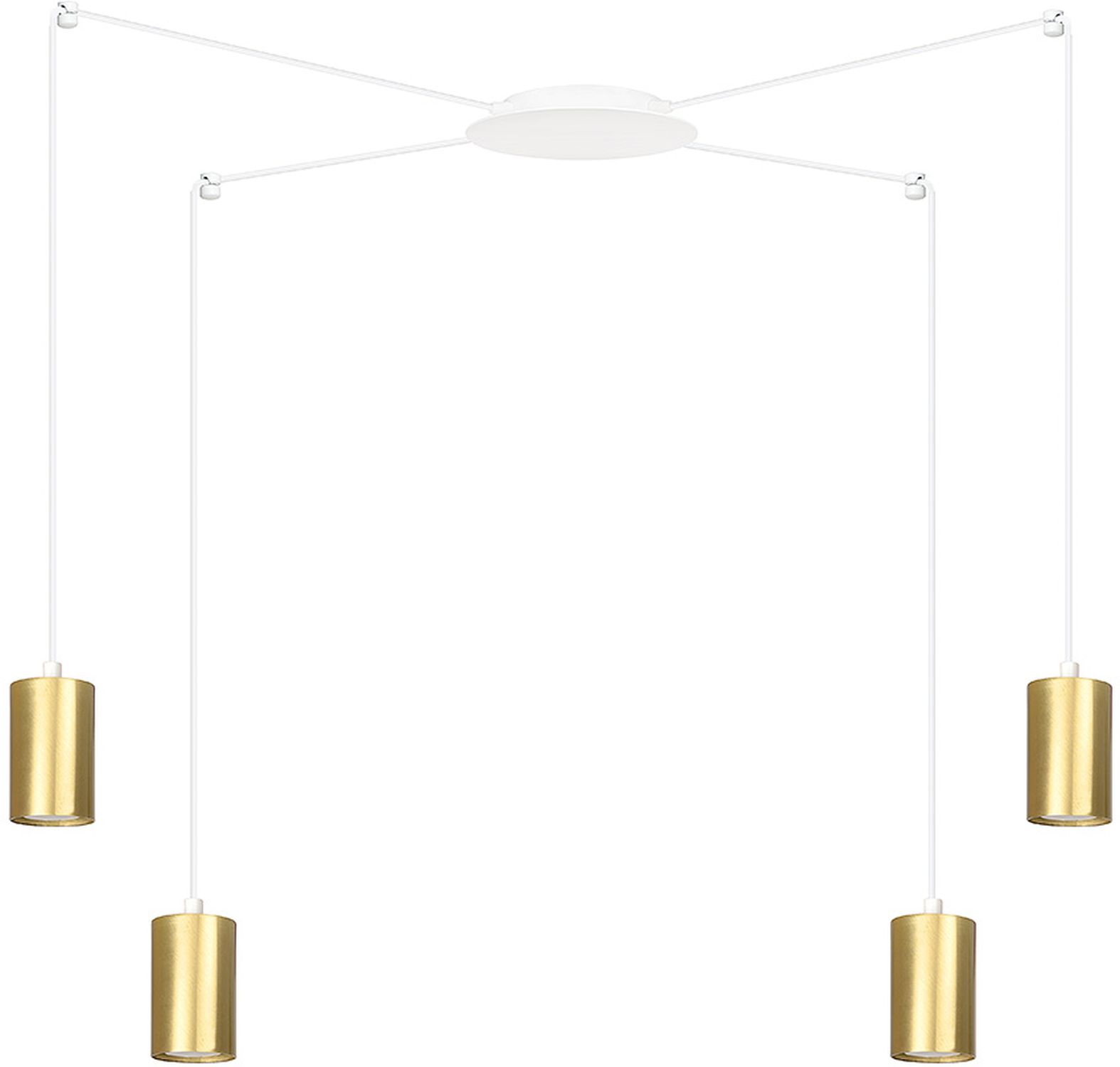 Emibig Traker Pendelleuchte 4x8 W weiß-gold 527/4