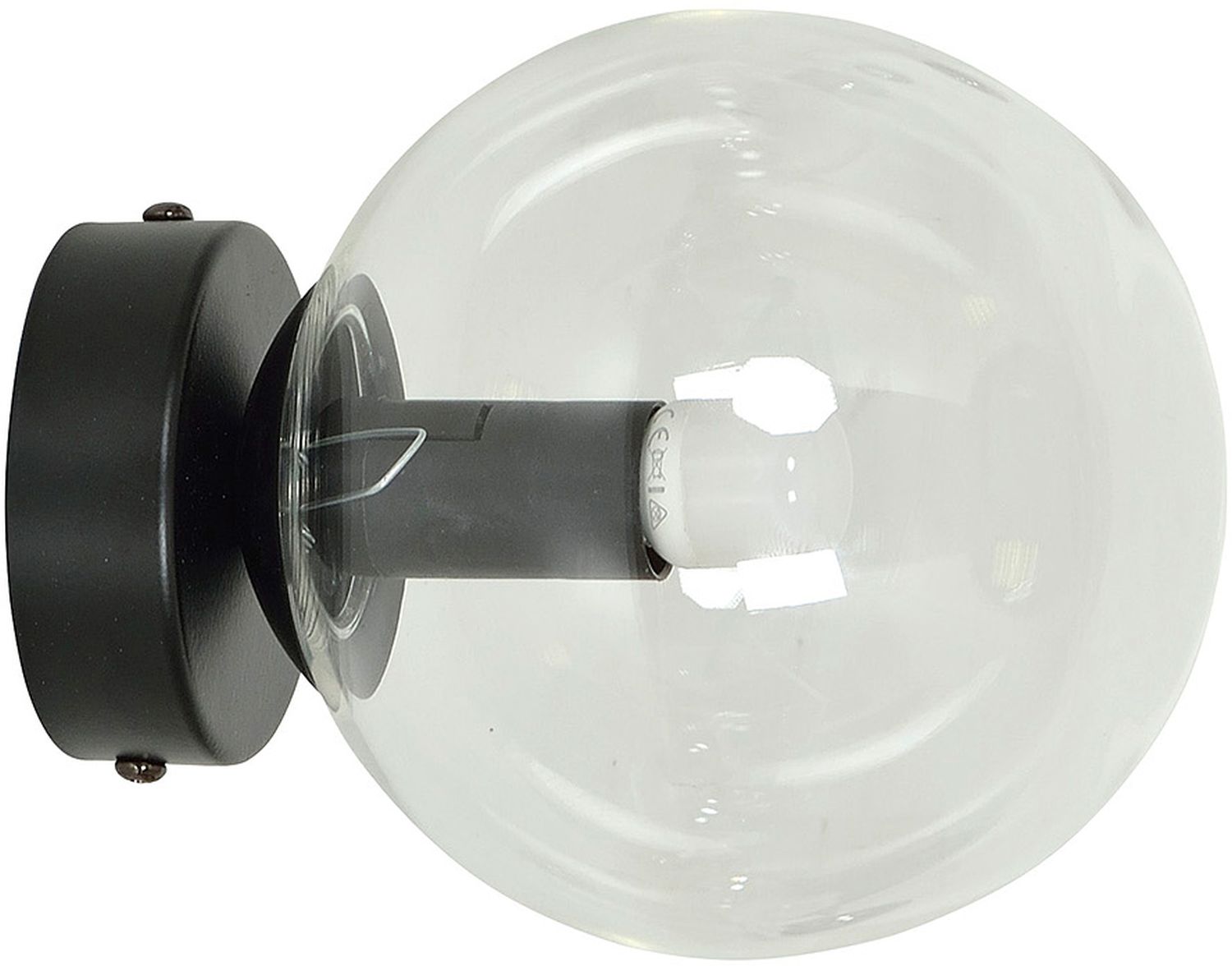 Emibig Rossi Leuchter 1x10 W schwarz-transparent 874/K1