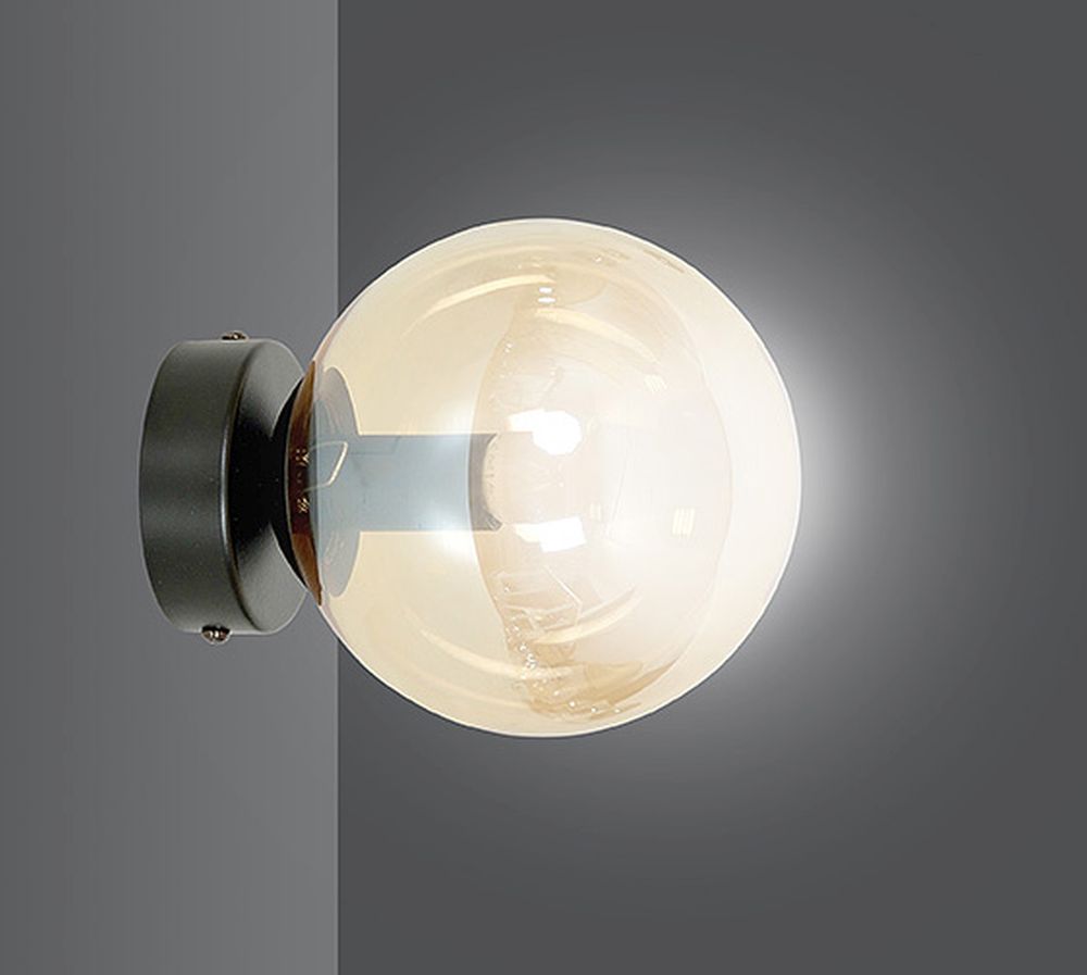 Emibig Rossi Leuchter 1x10 W schwarz-bernstein 876/K1