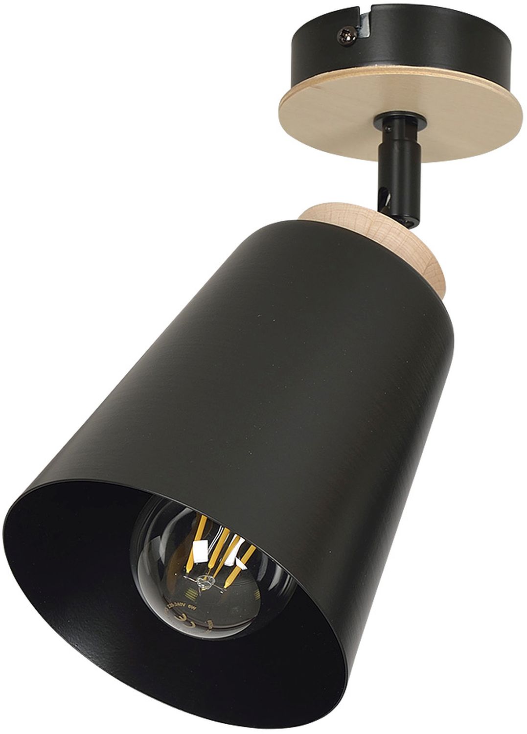 Emibig Atlas Deckenlampe 1x15 W schwarz-holz 725/1