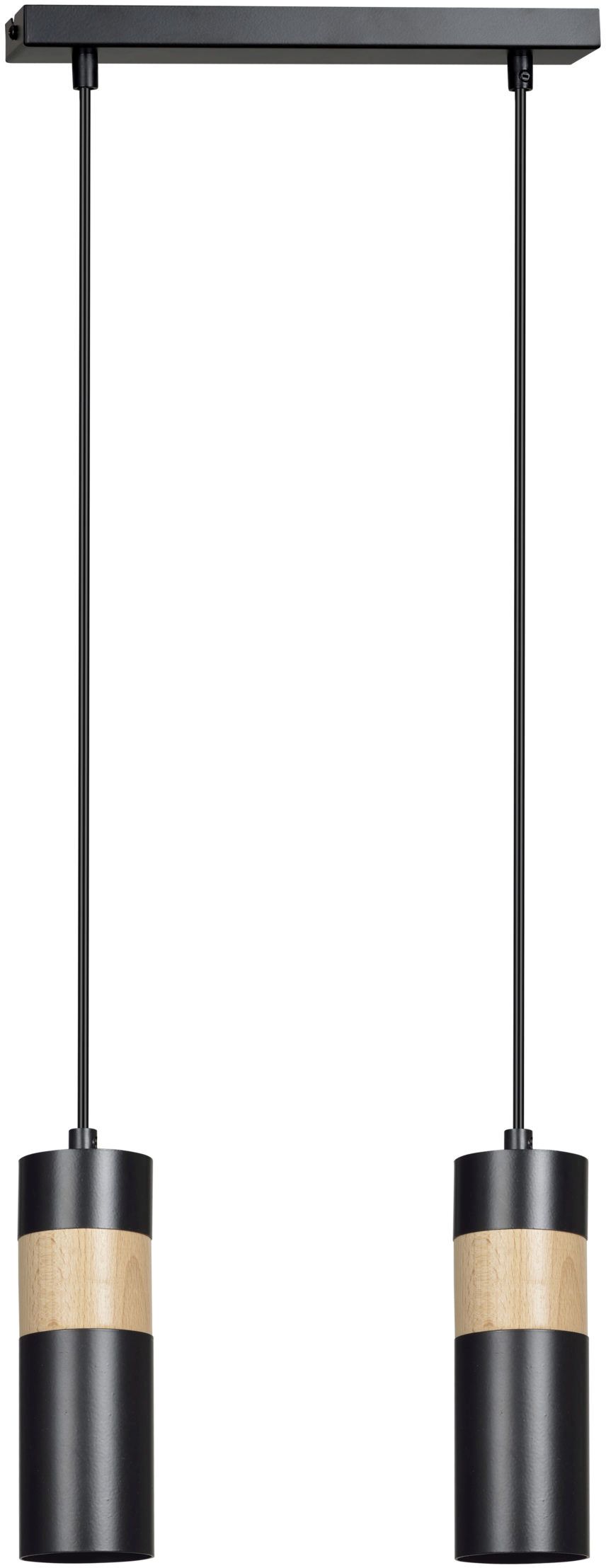 Emibig Akari Pendelleuchte 2x8 W schwarz-holz 732/2