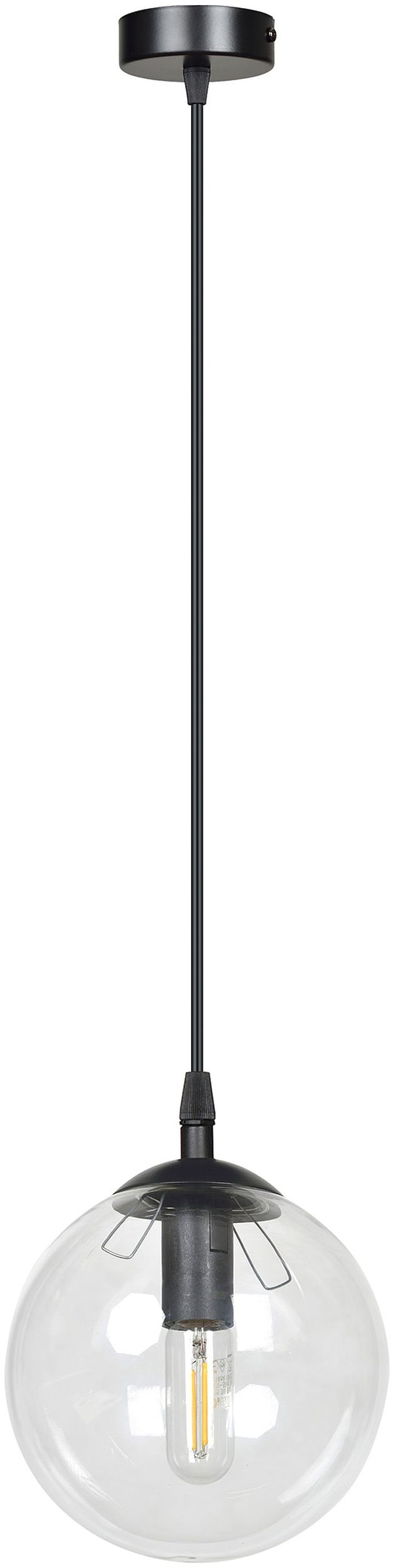 Emibig Cosmo Pendelleuchte 1x10 W schwarz-transparent 711/1