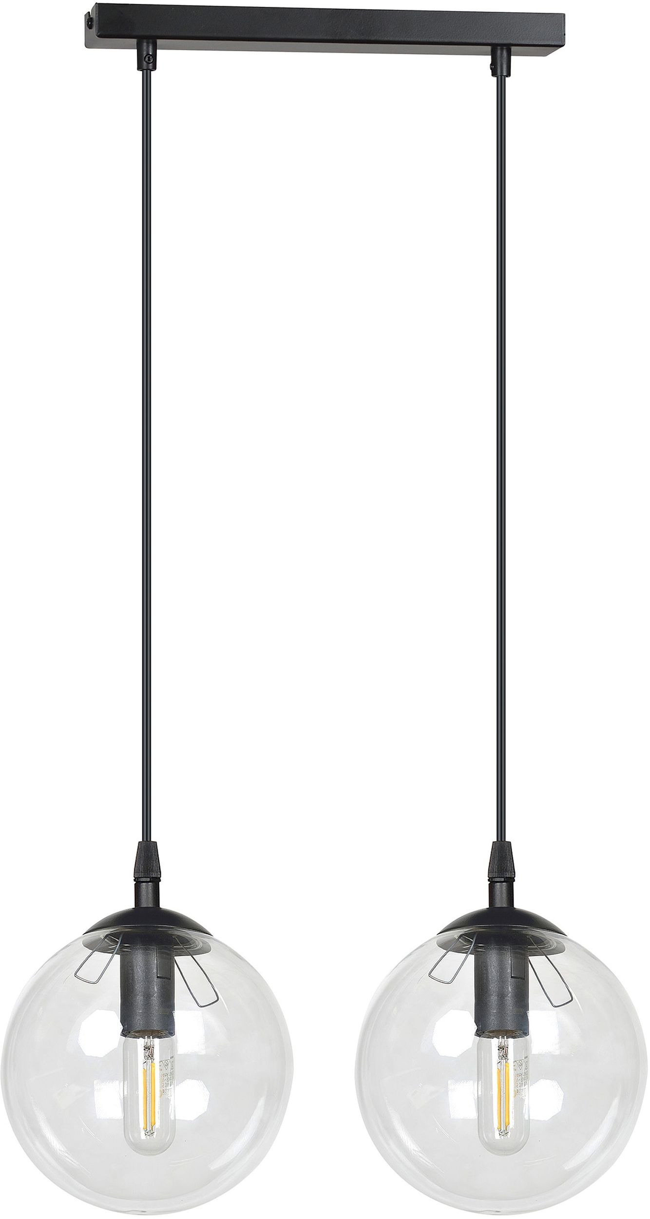 Emibig Cosmo Pendelleuchte 2x10 W schwarz-transparent 711/2