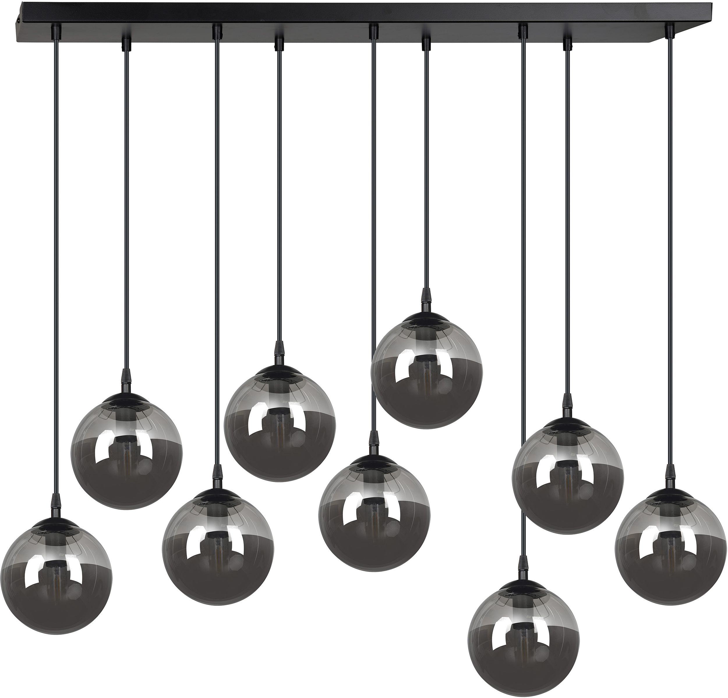 Emibig Cosmo Pendelleuchte x10 W schwarz-graphit 712/9