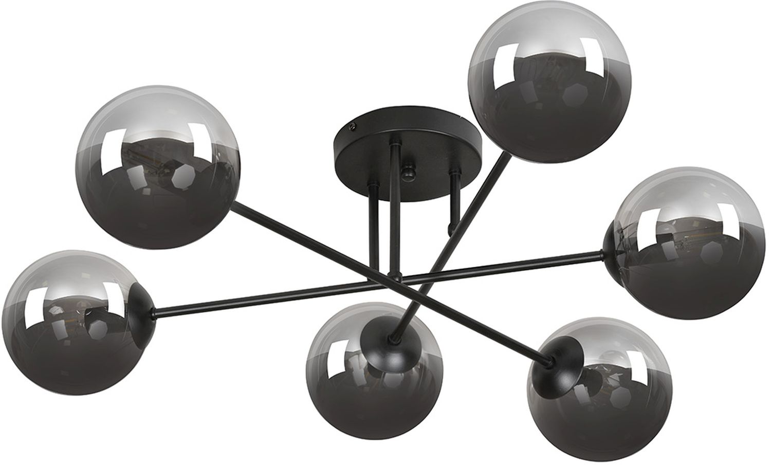 Emibig Brendi Deckenlampe 6x10 W schwarz-graphit 832/6B