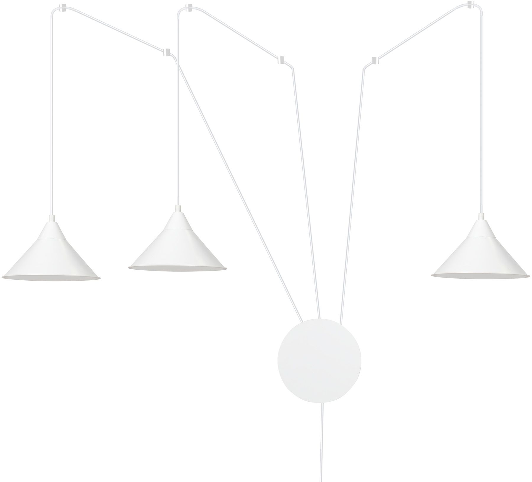 Emibig Abramo Pendelleuchte 3x15 W weiß 159/3