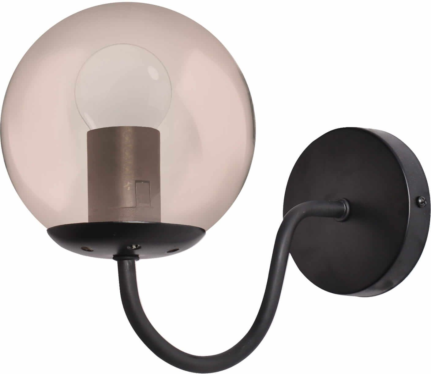 Light Prestige Hook Leuchter 1x40 W schwarz-bernstein LP-125/1WBK