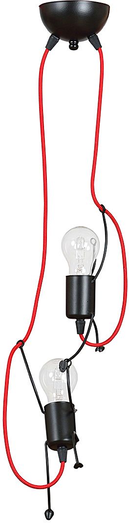 Emibig Bobi Pendelleuchte 2x15 W schwarz-rot 537/2