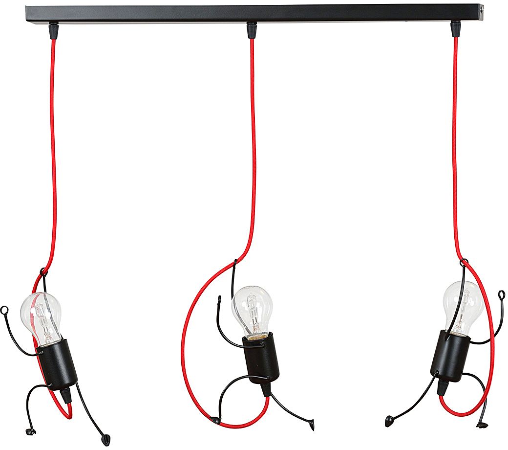 Emibig Bobi Pendelleuchte 3x15 W schwarz-rot 537/3