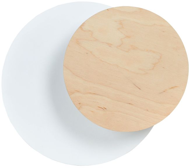 Emibig Circle Leuchter 1x8 W weiß-holz 970/1