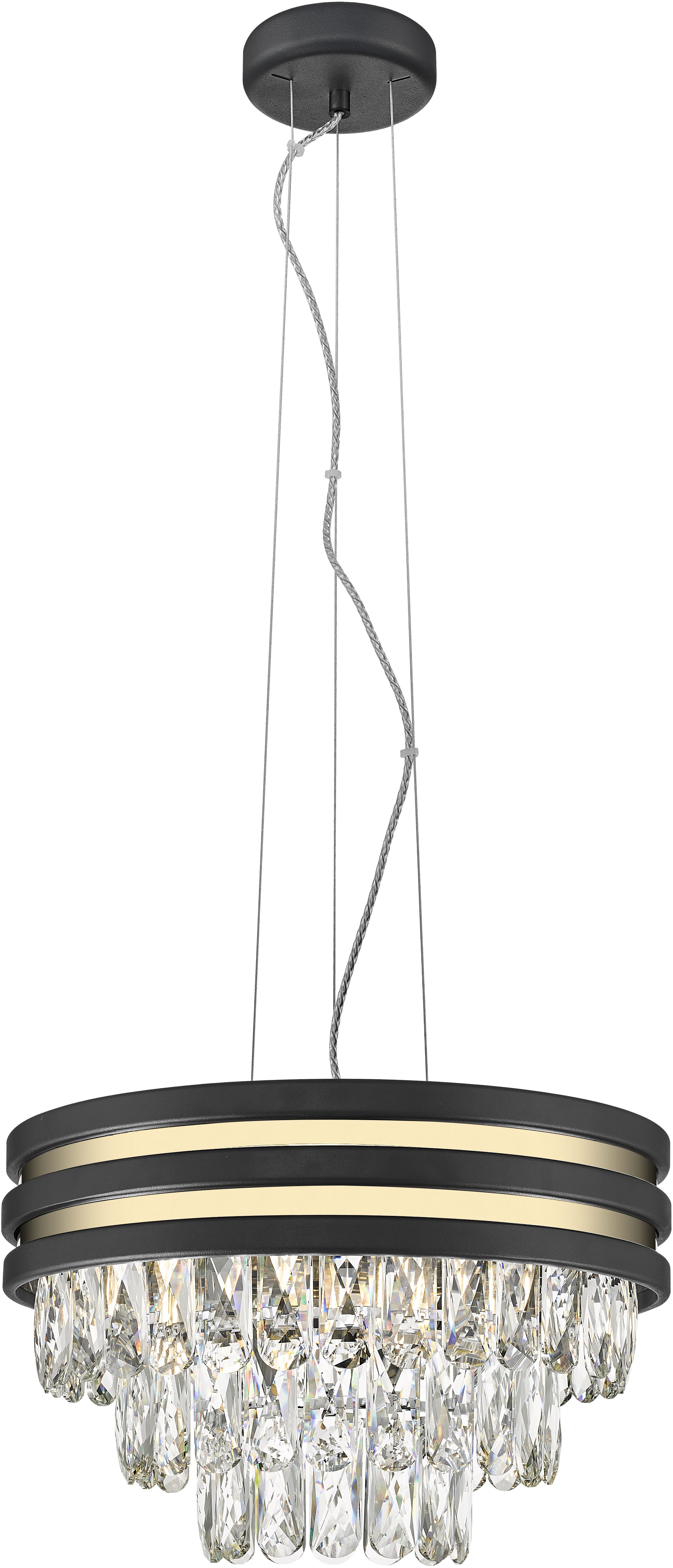 Zuma Line Naica Pendelleuchte 4x40 W schwarz-transparent-gold P0525-04A-P7D7