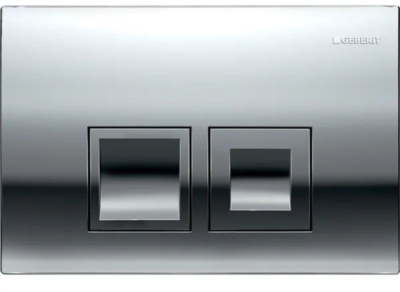 Geberit Delta25 Betätigungsplatte für Toilette glänzender Chrom 115.135.21.5