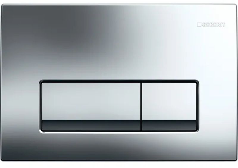 Geberit Delta Betätigungsplatte für Toilette glänzender Chrom 115.119.21.1