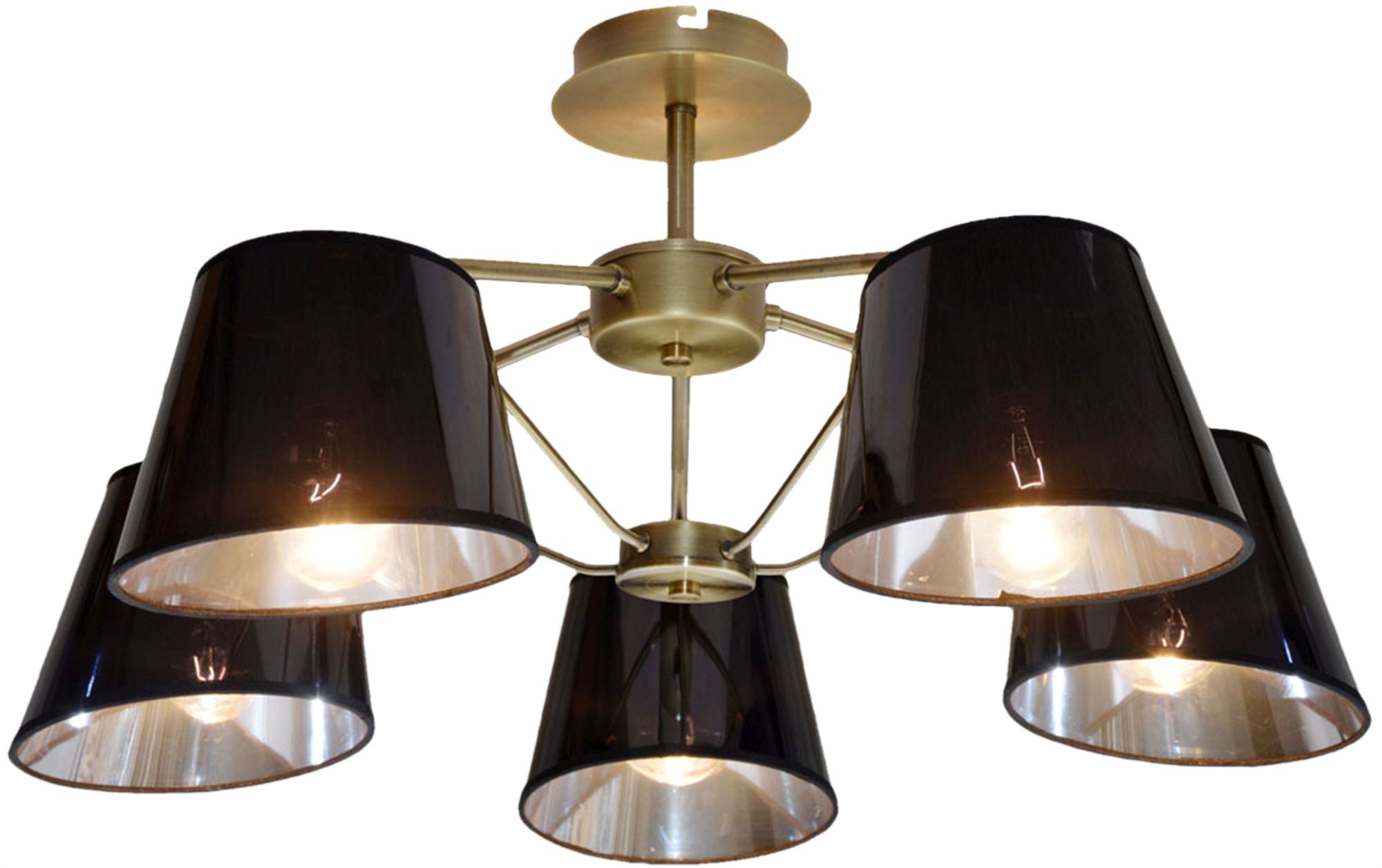 Candellux Cortez Deckenlampe 5x40 W schwarz-patina 35-54999