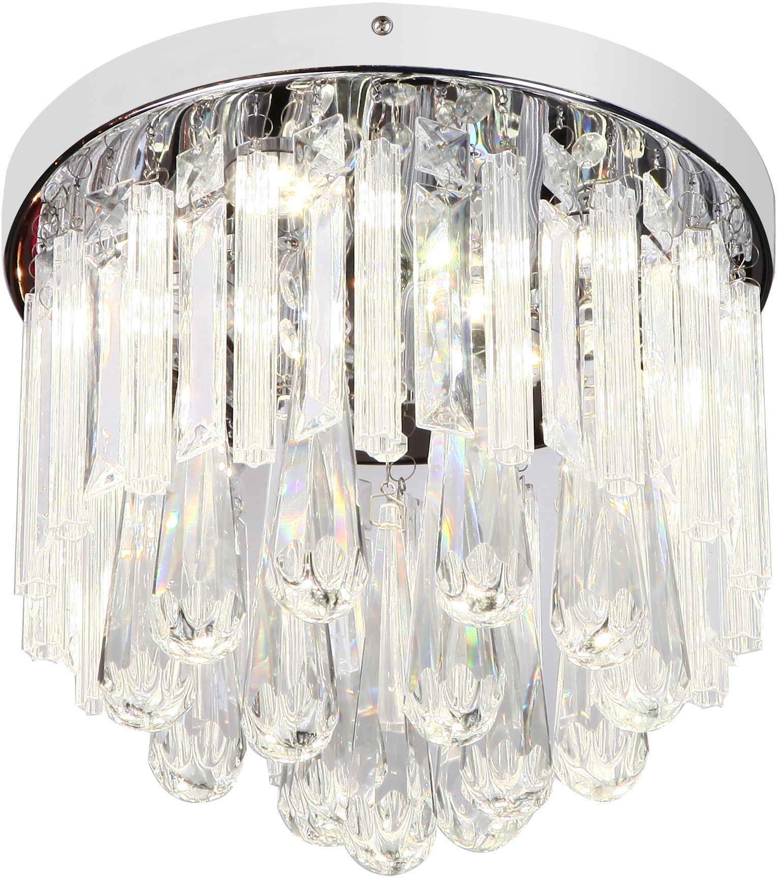 Candellux Atella Deckenlampe 1x12 W chrom-kristall 98-44778