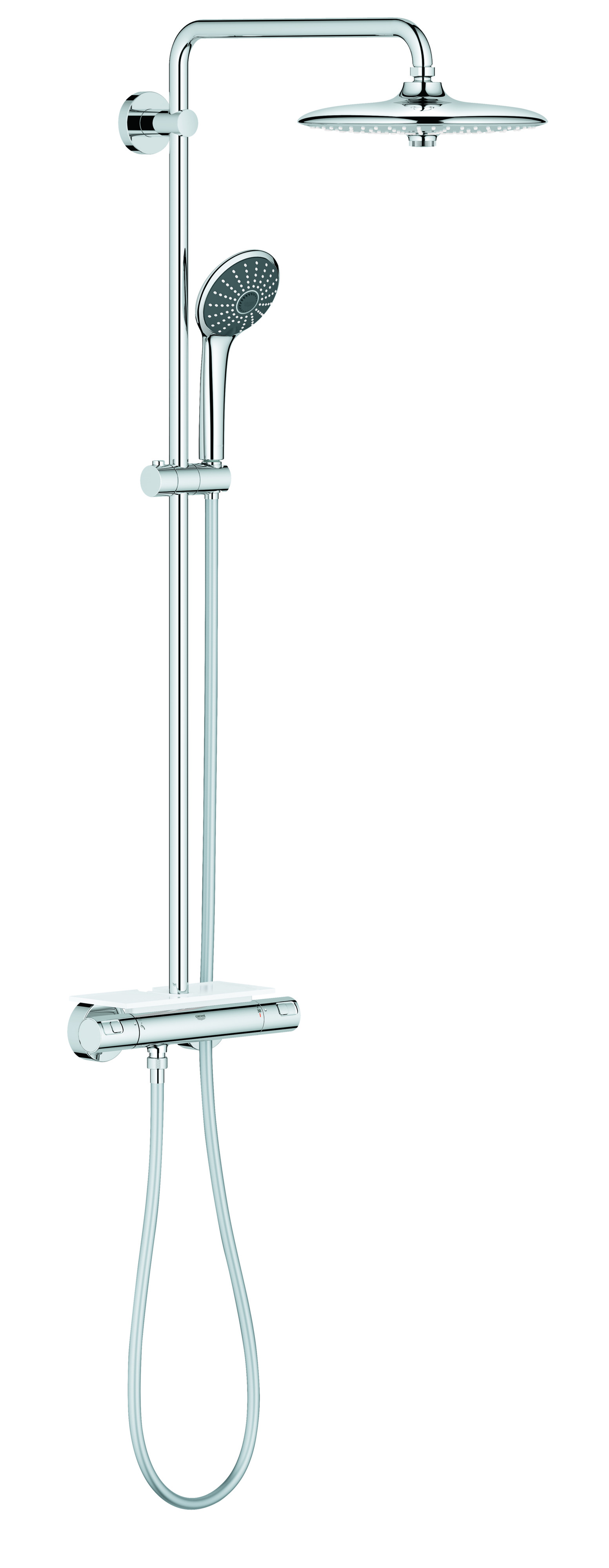 Grohe Vitalio Joy Duschset Wandmontage mit Thermostat mit Regenbrause chrom 26403001