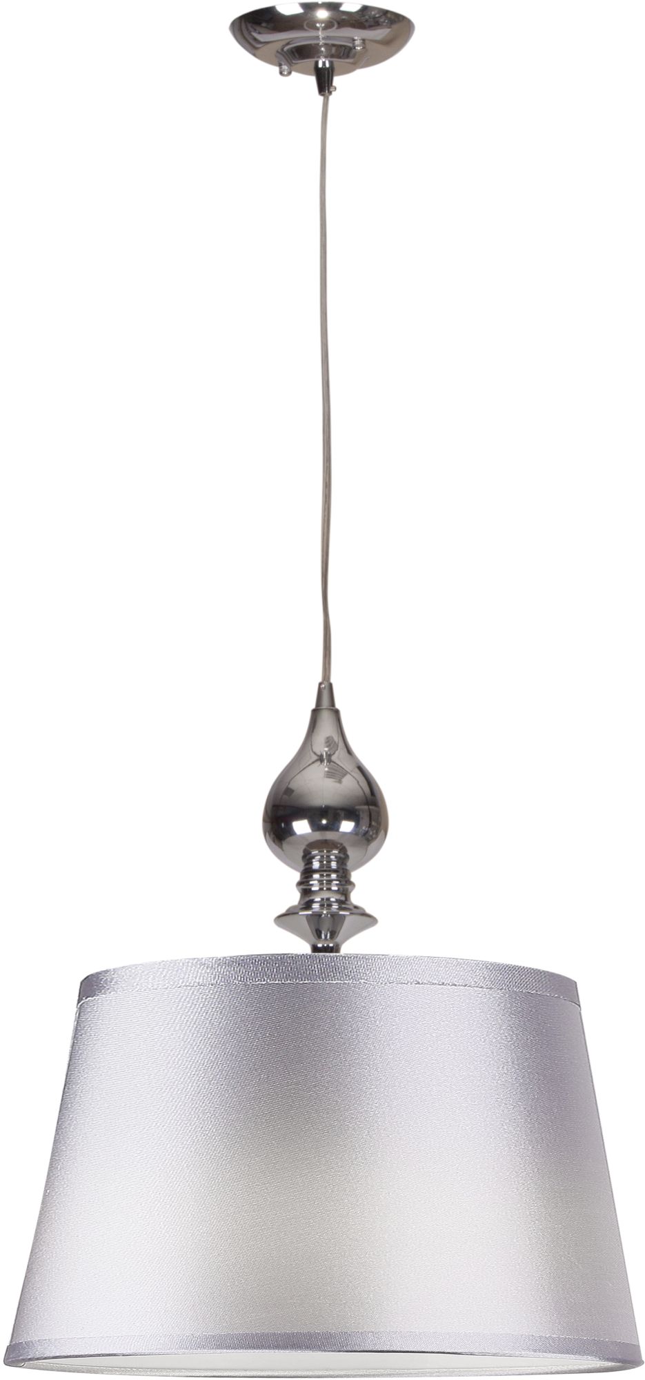 Candellux Prima Pendelleuchte 1x60 W chrom-grau/aschfarben 31-03690