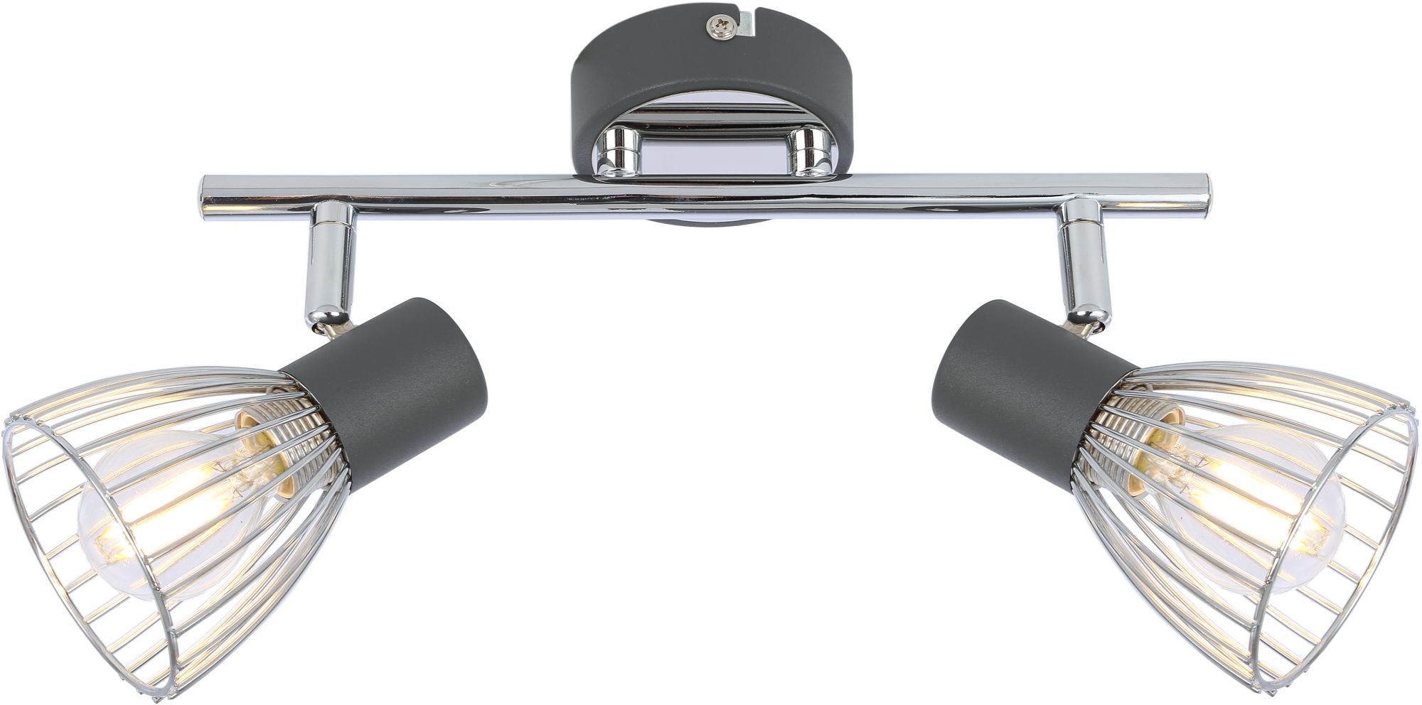 Candellux Modo Deckenlampe 2x40 W schwarz-chrom 92-61522