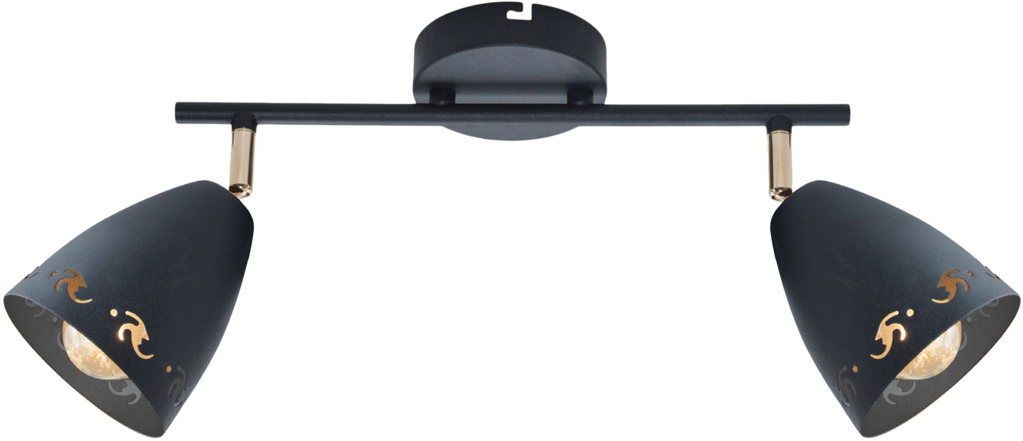 Candellux Coty Deckenlampe 2x40 W schwarz 92-67166