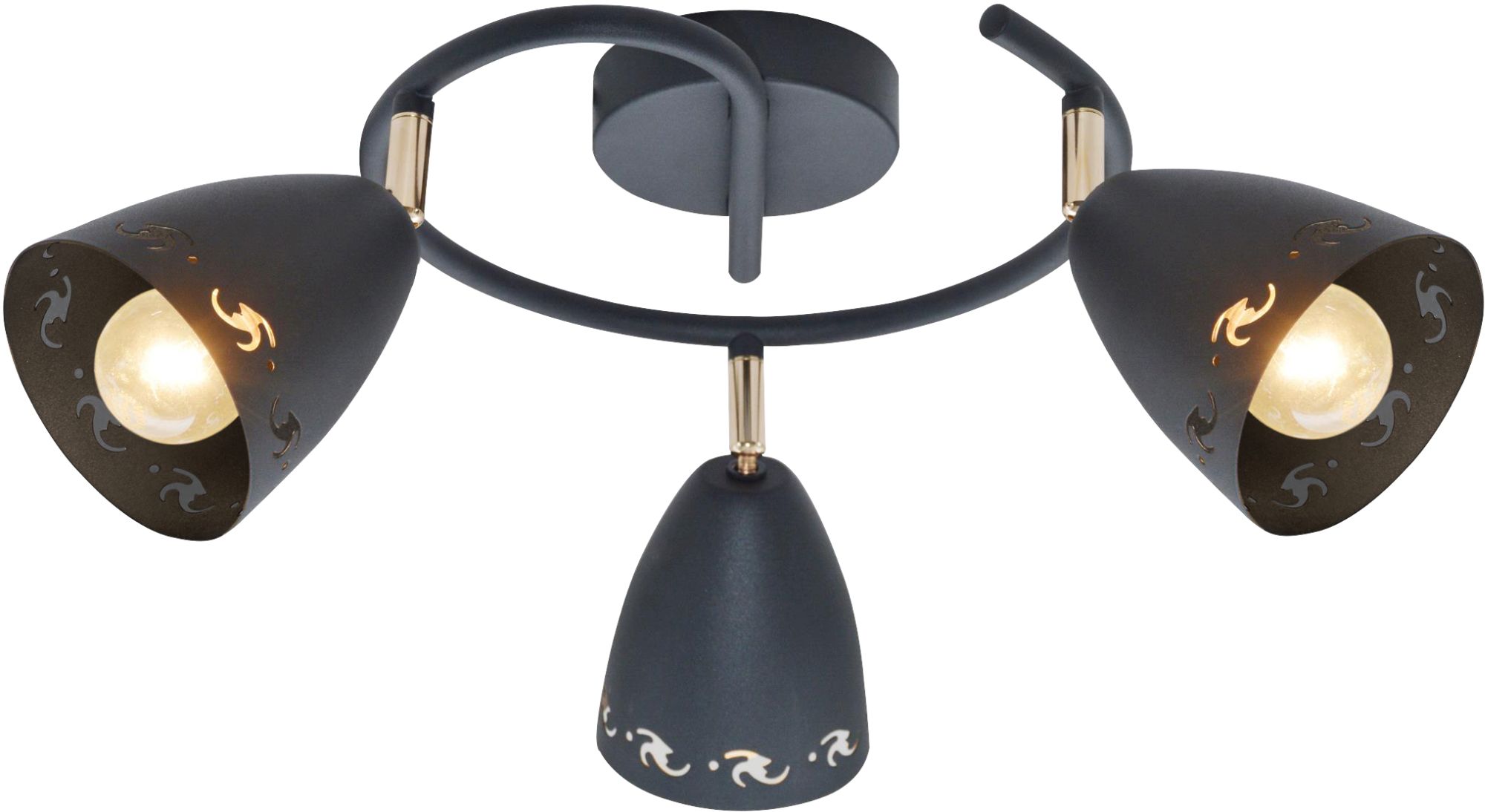 Candellux Coty Deckenlampe 3x40 W schwarz 98-67180