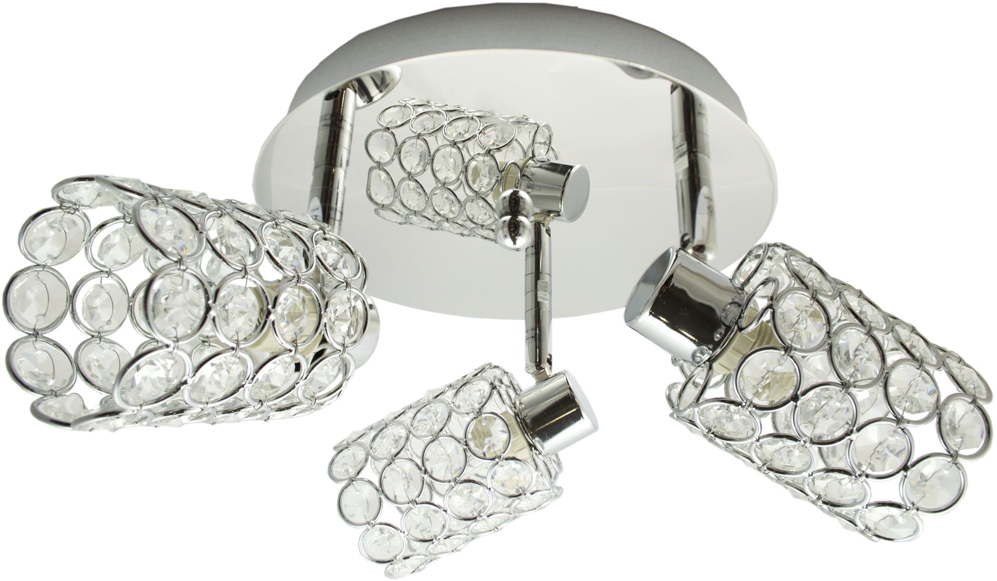 Candellux York Deckenlampe 3x40 W chrom-kristall 98-00125